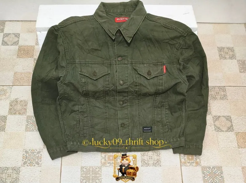 Magazine Military Work Jacket Olive Green | Vintage Streetwe photo 1