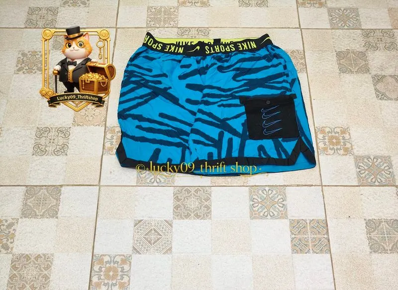 NIKE SPORTS SHORTS — BLUE GRAPHIC AOP photo 1