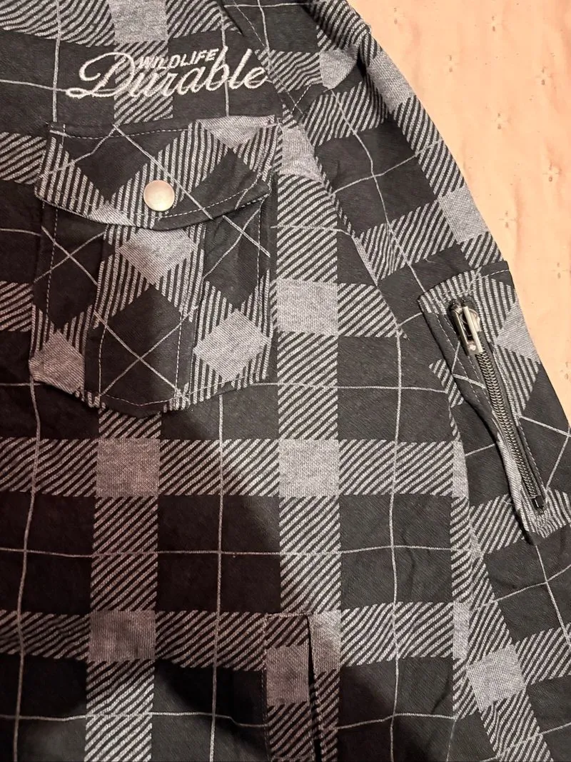 Wild Life Durable Flannel Tartan Zip Hoodie photo 1