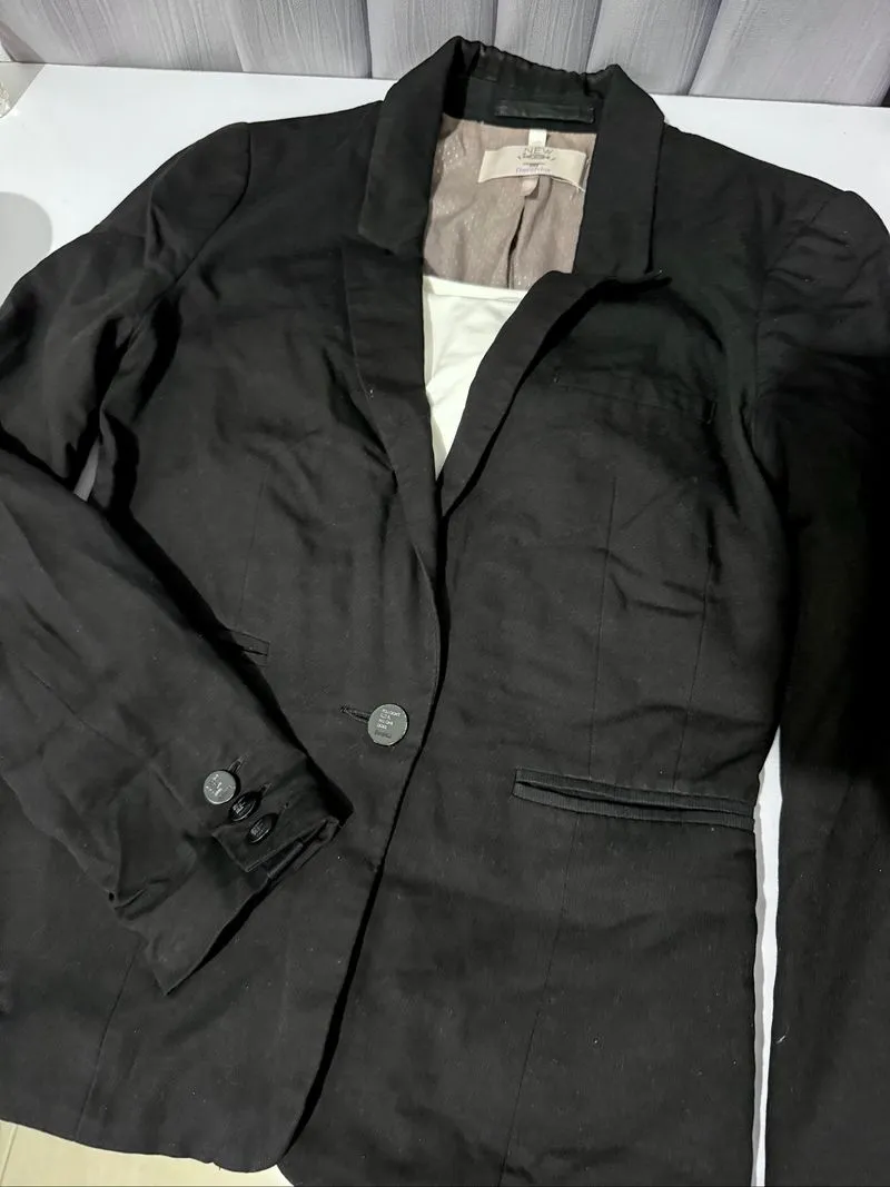 Bershka blazer hitam photo 1