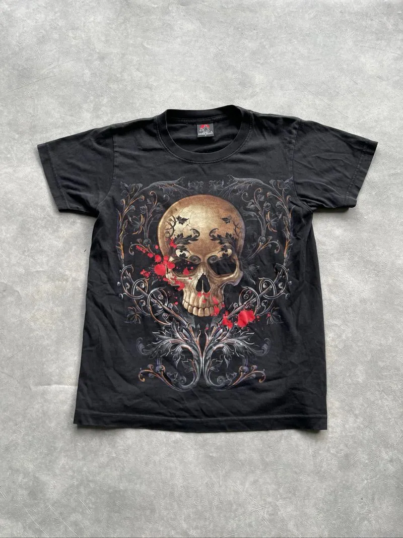 Y2k emo skull blood like affliction photo 1