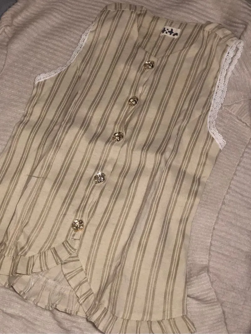 one set stripes, mini skirt and vest top photo 1