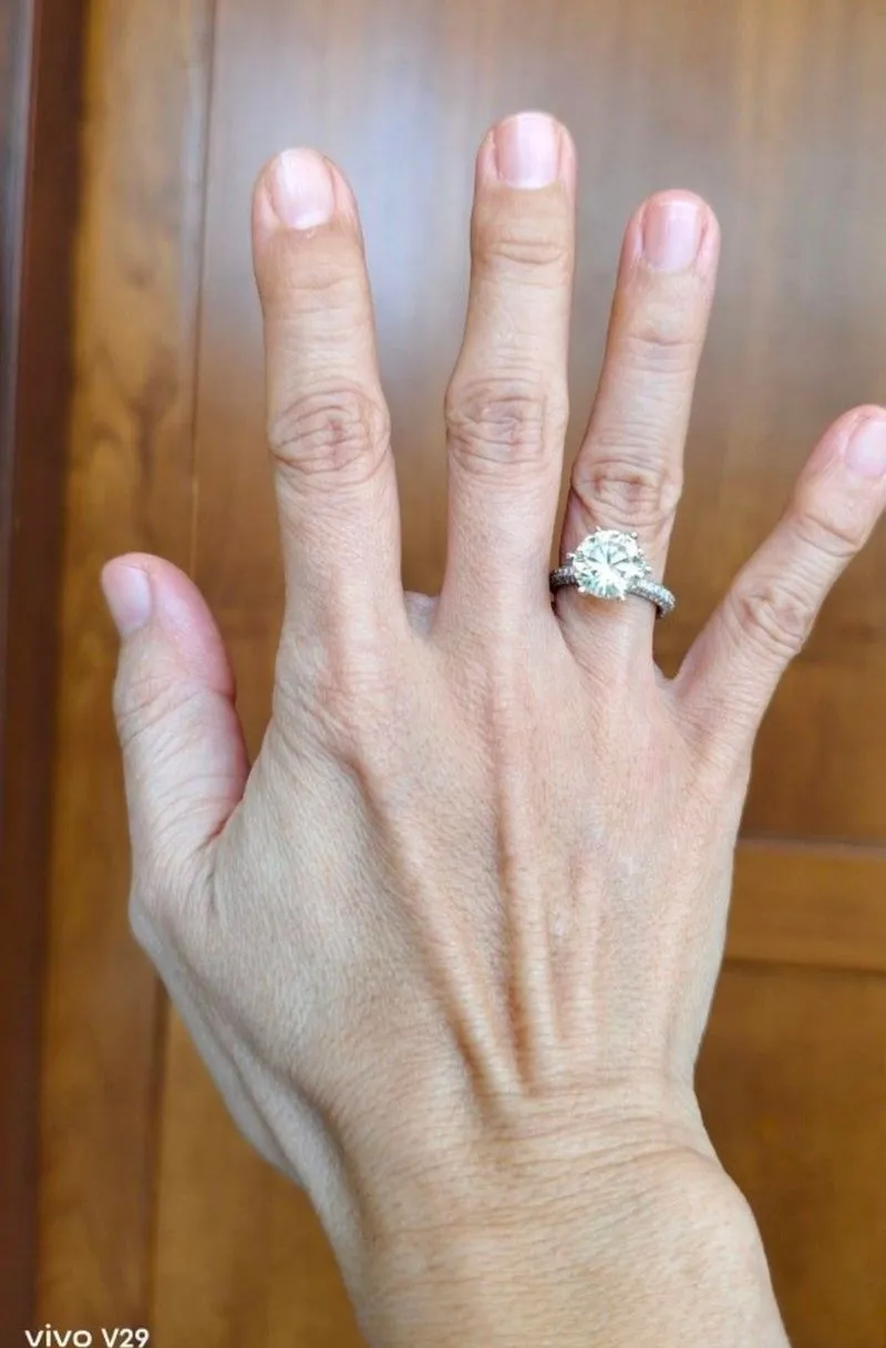Diamonds Ring 3 ct AU750 WG  photo 1