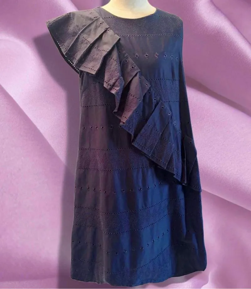 Ted Baker Navy Ruffled Dress photo 1