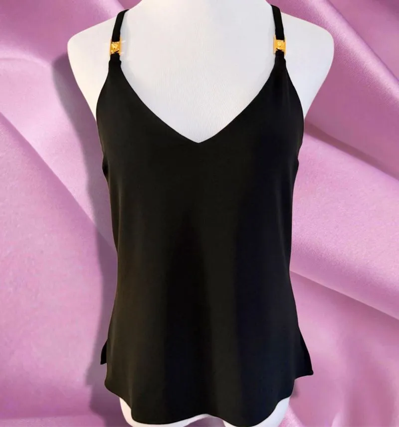 Versace Black Medusa Medallion Cowl Neck photo 1