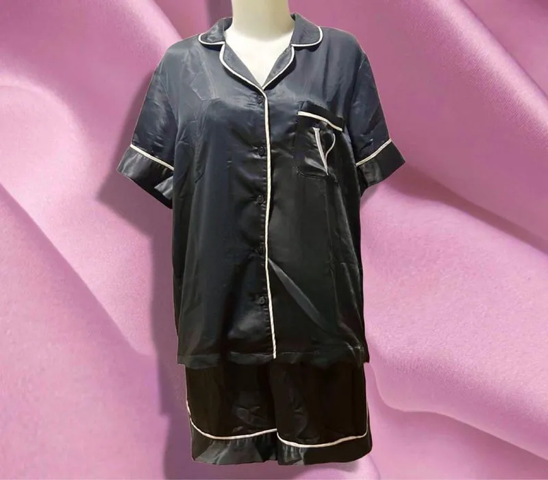 Victoria’s Secret Black Satin Pajamas photo 1