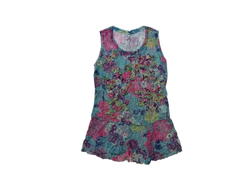 Noriko Araki mesh floral sleeveless dress photo 1