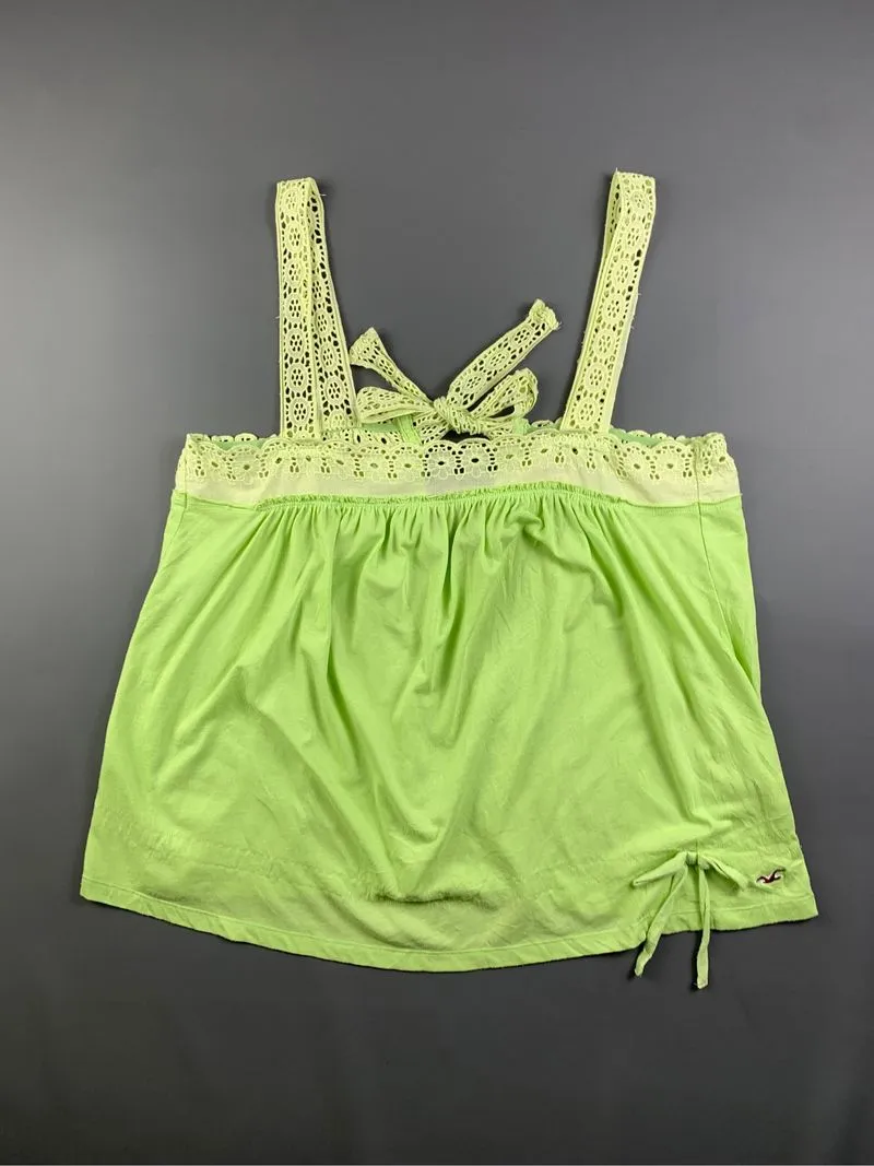 Hollister Neon Green Trim Bow Cami Top (S to L) photo 1