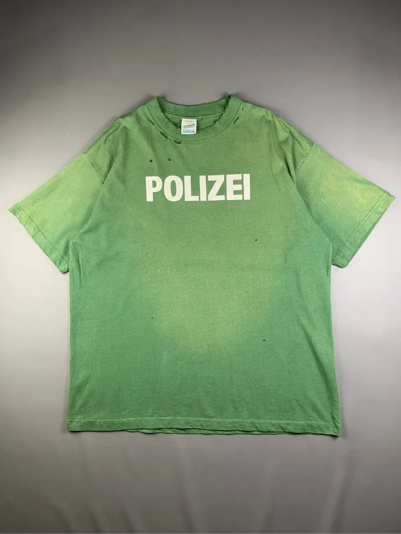 Polizei Pine Green Distressed Tee (L) photo 1