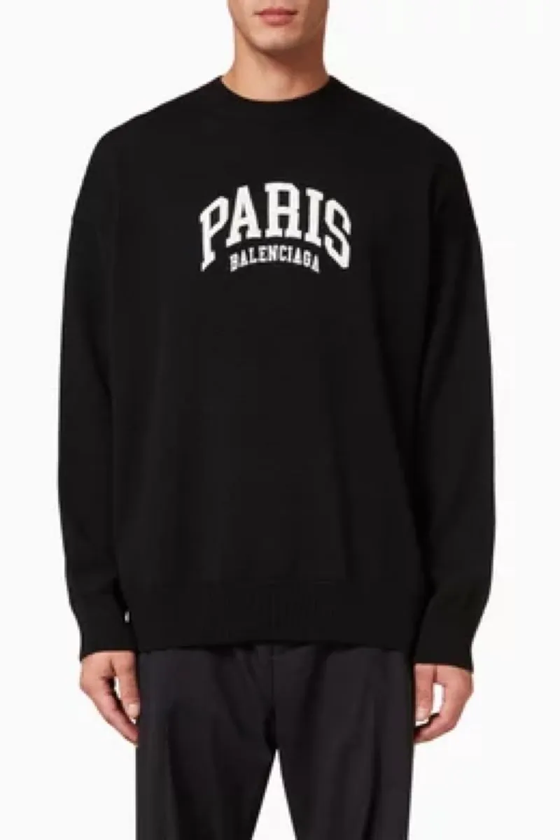 Paris Balenciaga Knitted Bordir Patch Unisex photo 1
