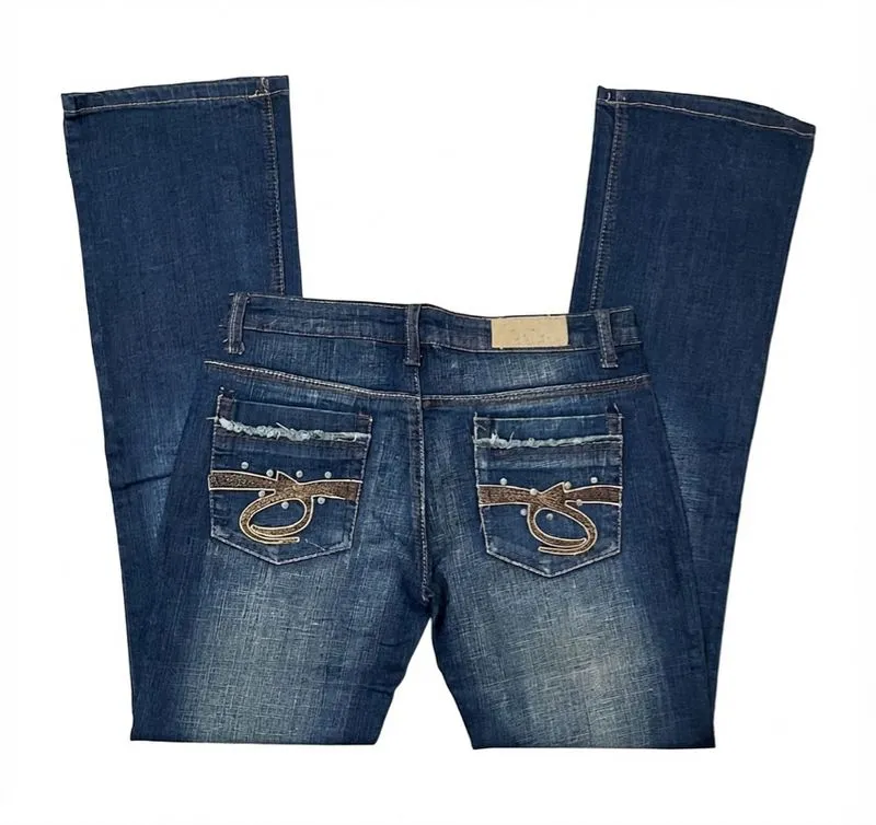 Y2K Low Rise Bootcut Detailed Back Pockets Jeans photo 1