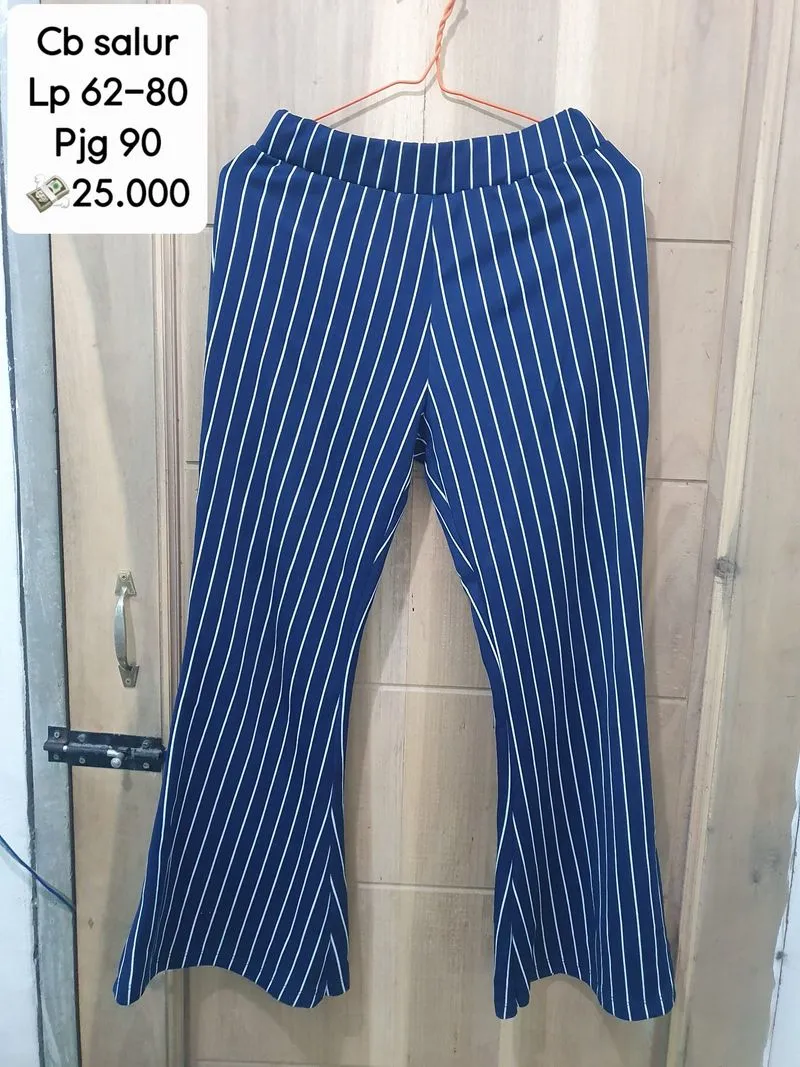 Celana cutbray salur photo 1