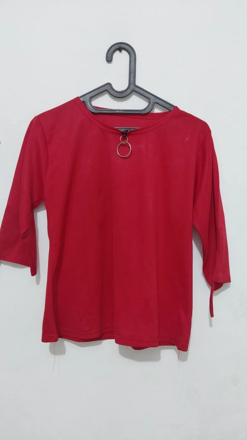 Kaos Ring Accent Top (Merah) photo 1