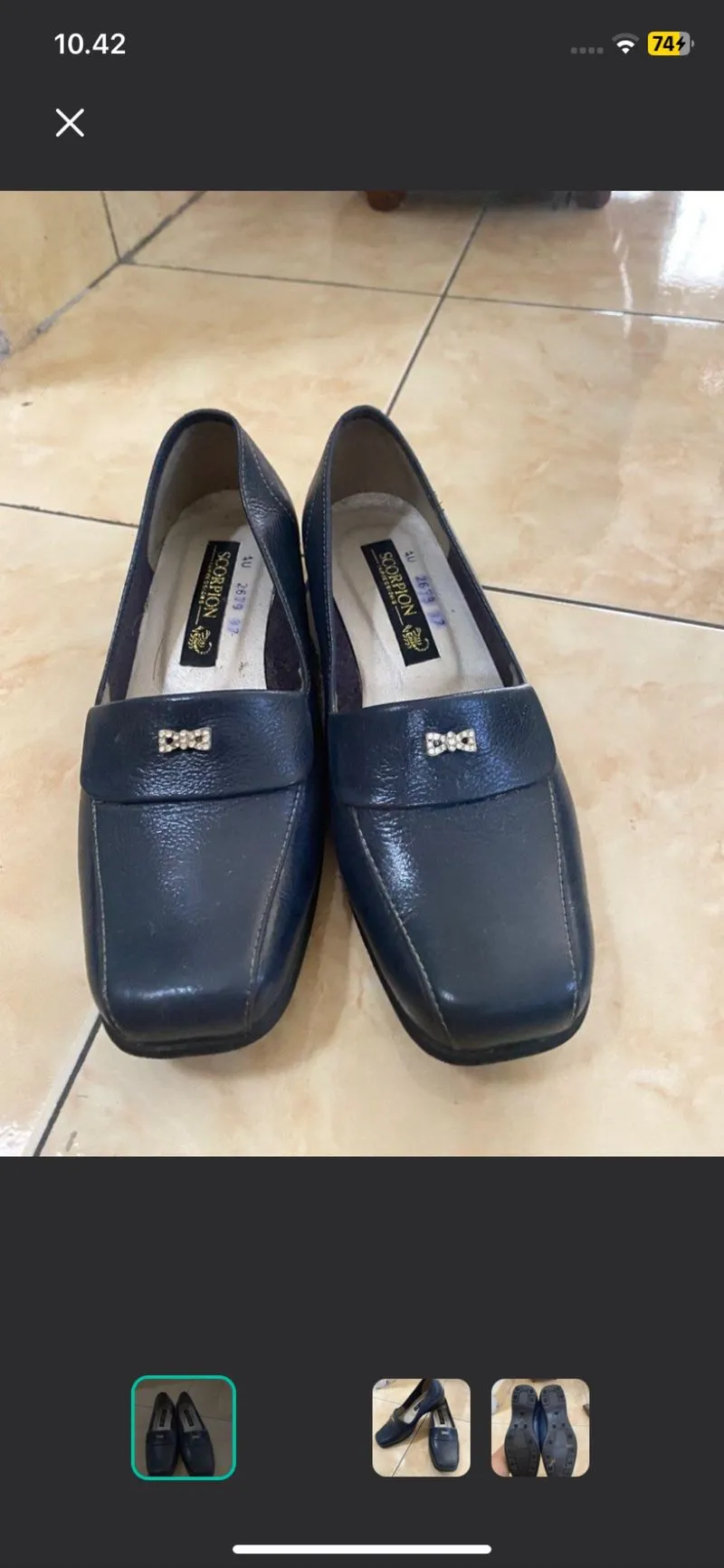 Mules wanita vintage uk 37 / Slip on aesthetic photo 1