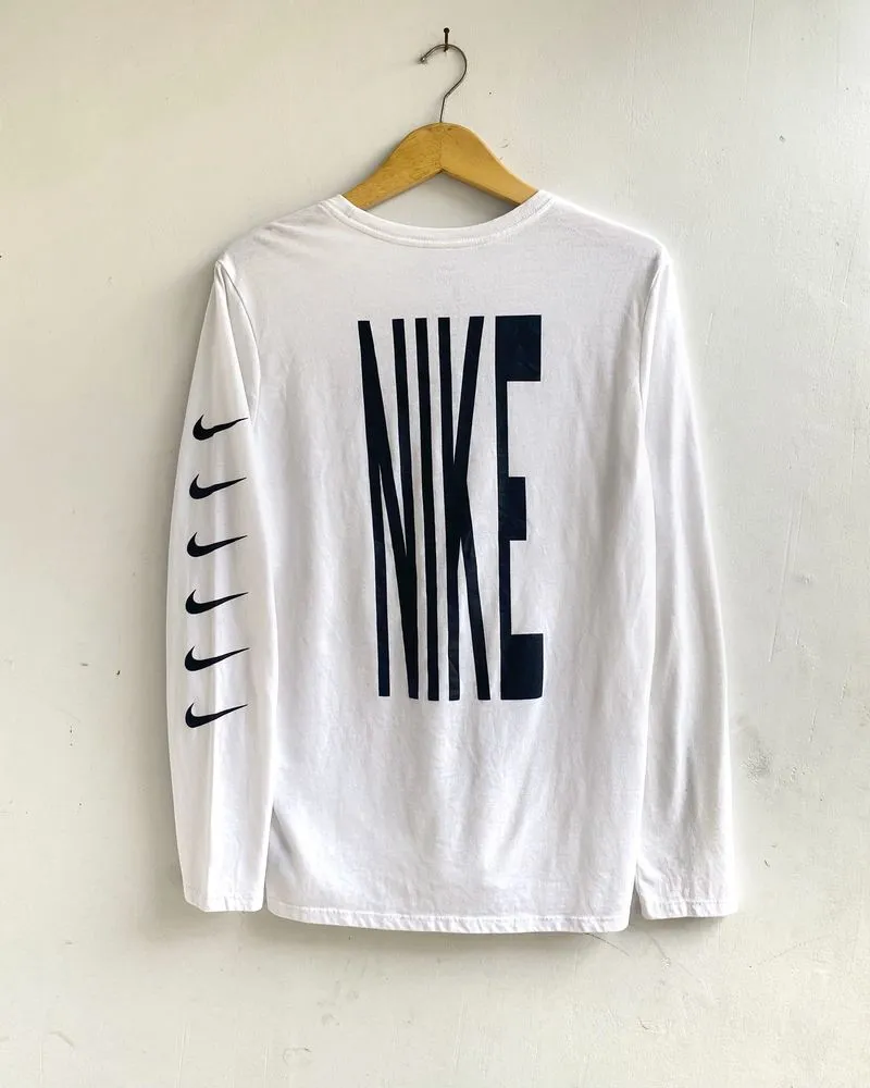 Nike Running Longsleeve White Shirts Multiple Swoosh Unisex  photo 1