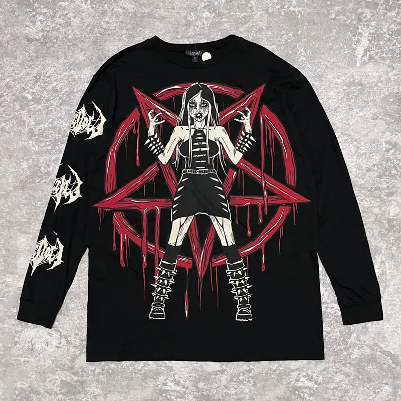 Longsleeve Widow Metal Cartoon Girl Y2k goth miss hellraiser photo 1