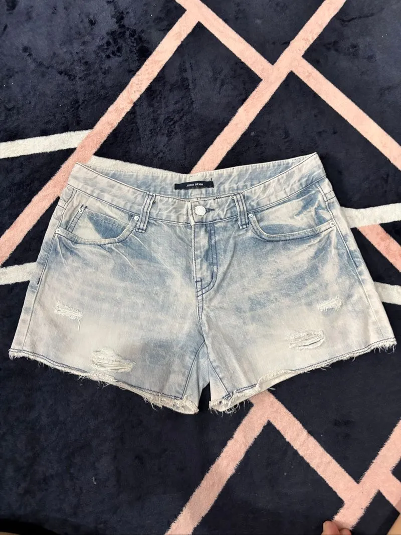 judo denim jeans short pants (made in korea)  photo 1