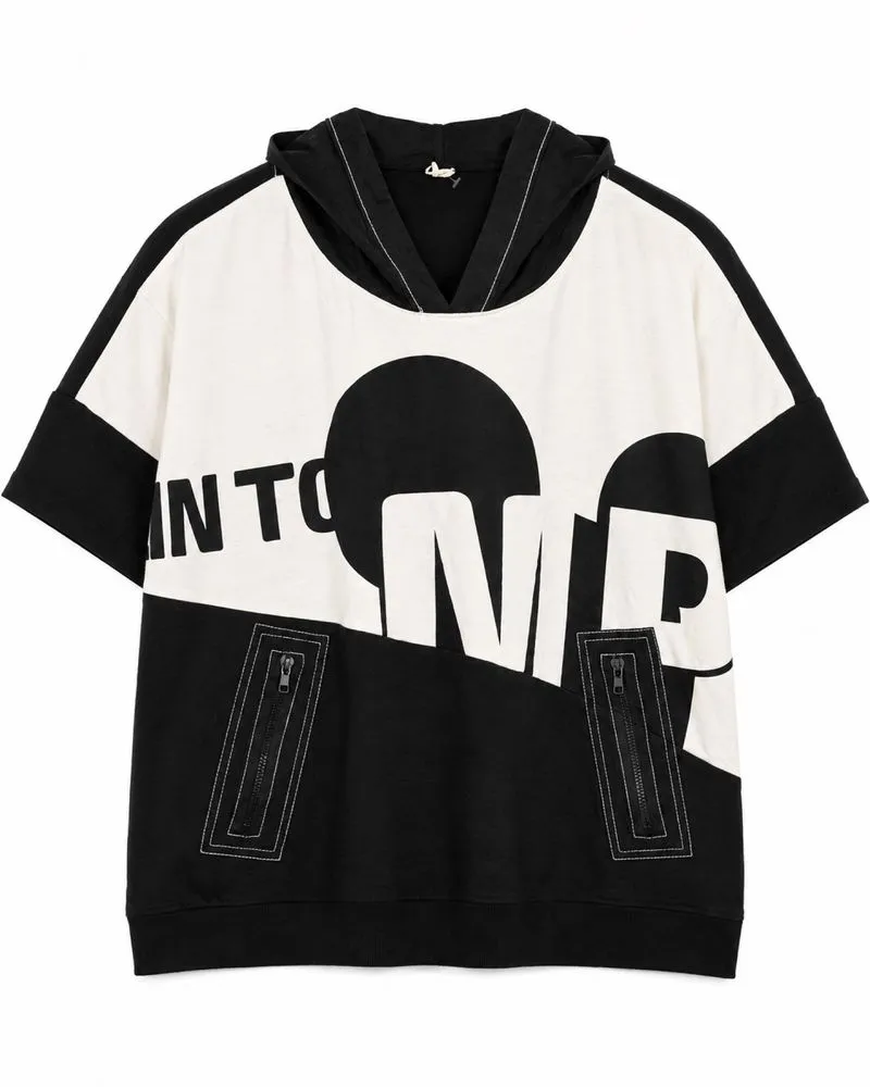 KAOS BLACK WHITE HOODIE photo 1