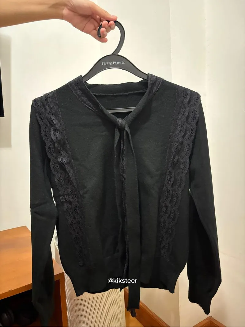 Outer Hitam Renda Pita photo 1