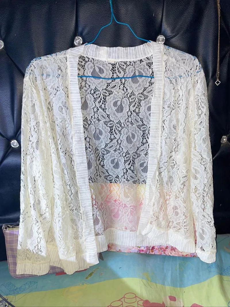 Cardigan Lace Vintage – Outer Brokat Transparan Korea Style photo 1