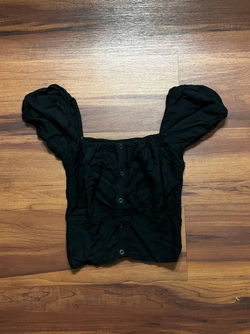 black milkmaid top photo 1