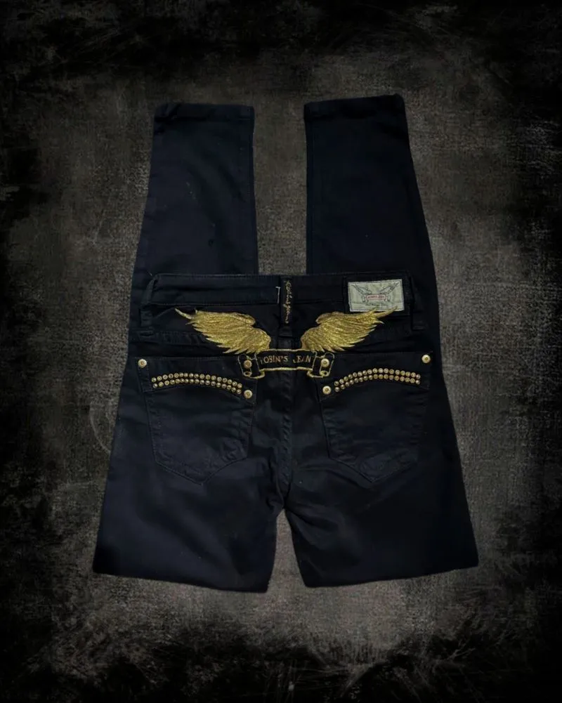 ꒰ঌ.Robin's Jean Black Gold Wings.໒꒱ photo 1