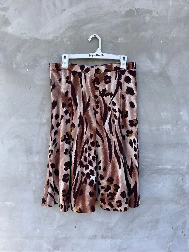Vintage givenchy leopard midi skirt rare photo 1