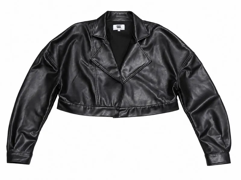 Ocwa Oversized Crop Leather Jacket Jaket Kulit ORIGINAL photo 1