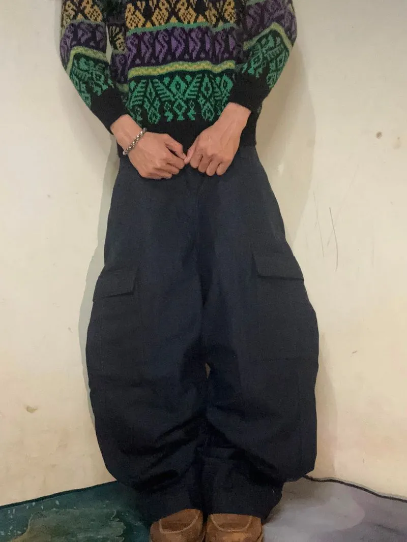 Baggy cargo uniqlo fullblack cargo baggy uniqlo  photo 1