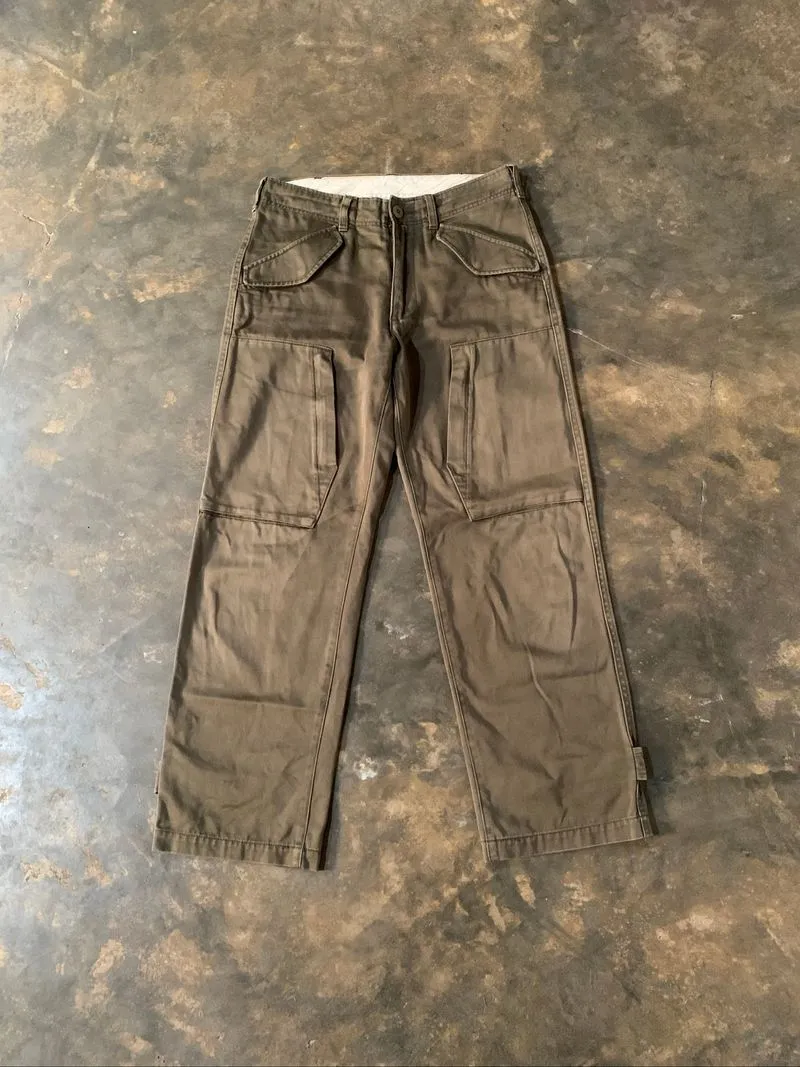 Unbrand canvas double knee pant army photo 1