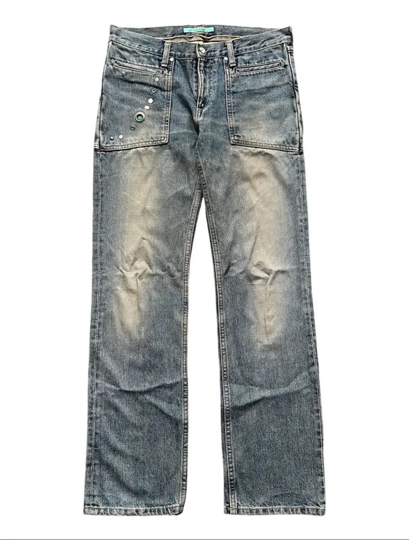 Y2K Japan Brand Faded Straight Fit Western Denim photo 1