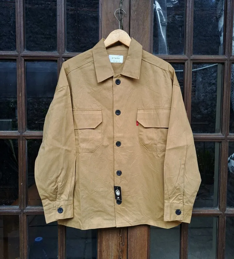 Outer Kemeja Oversize Semi Jaket Ethos Korean Mens Large photo 1