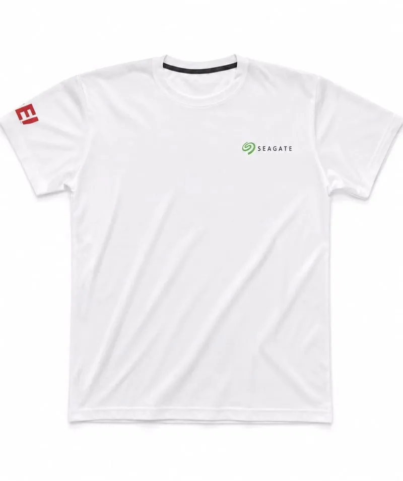 White Kaos Tshirt Graphic SEAGATE photo 1