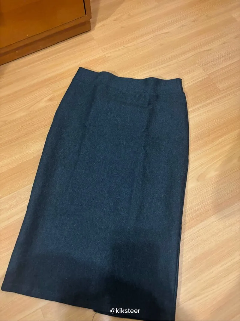 Rok Pencil Span Wanita Highwaist Abu Tua photo 1