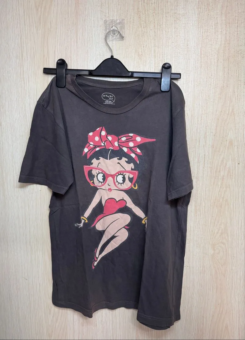 Oh May Shirt Gray Betty Boop T-Shirt  photo 1