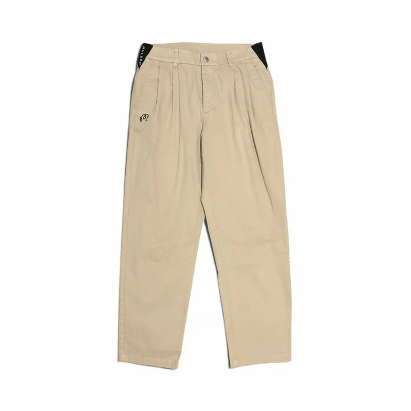Malbon ‘Cotton-Blend Two Tuck Pants’ - Beige - Size 79 (31) photo 1