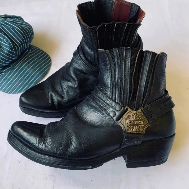 cowboy boots or harness boots by Harley Davidson photo 1