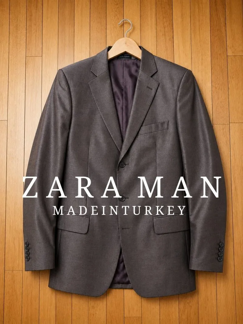 zara man jas mewah coklat glossy seperti baru zara man bekas photo 1