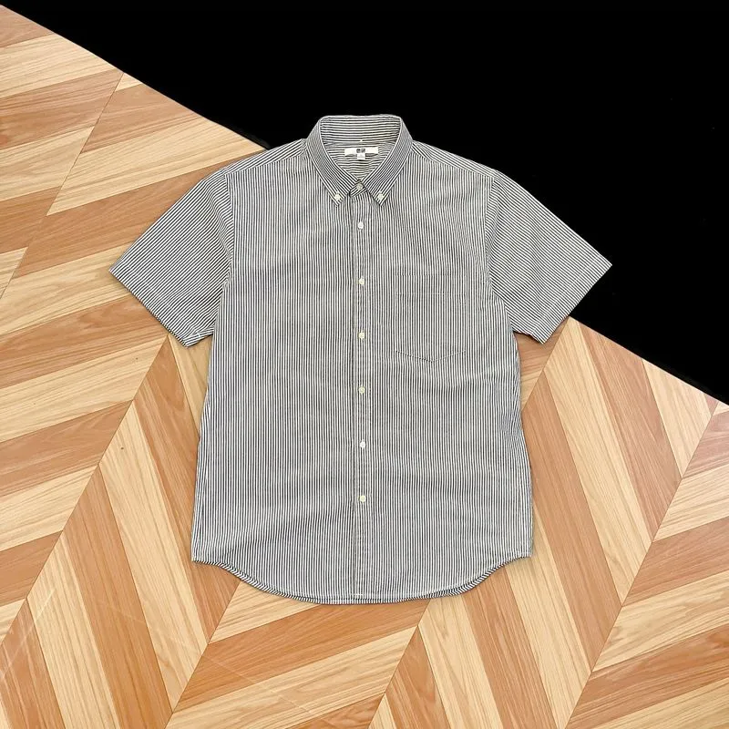 Kemeja Stripe Uniqlo Dakrgreywhite photo 1