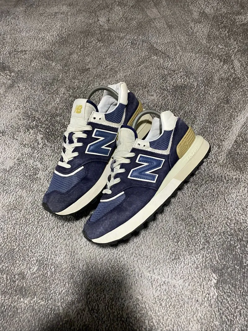 Newbalance 574 legacy navy gold photo 1