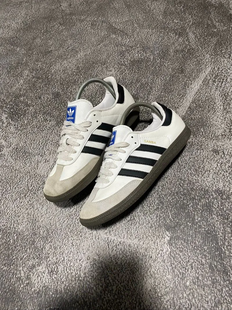 Adidas samba og white black leather photo 1