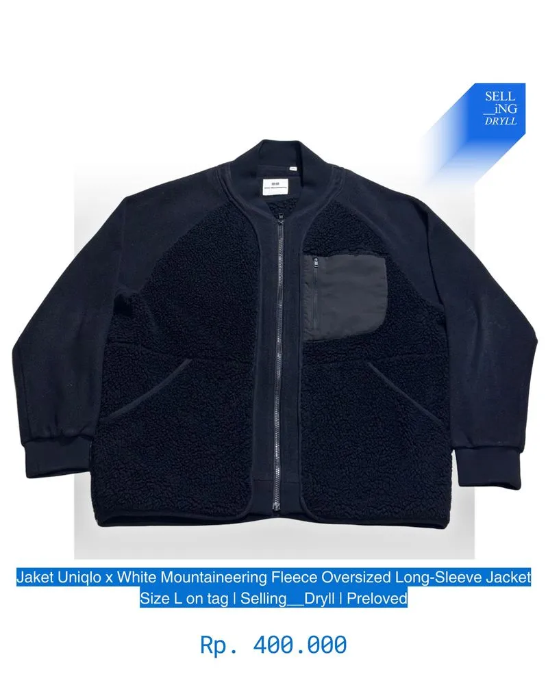Uniqlo x White Mountaineering fleece oversized long-sleeve j photo 1