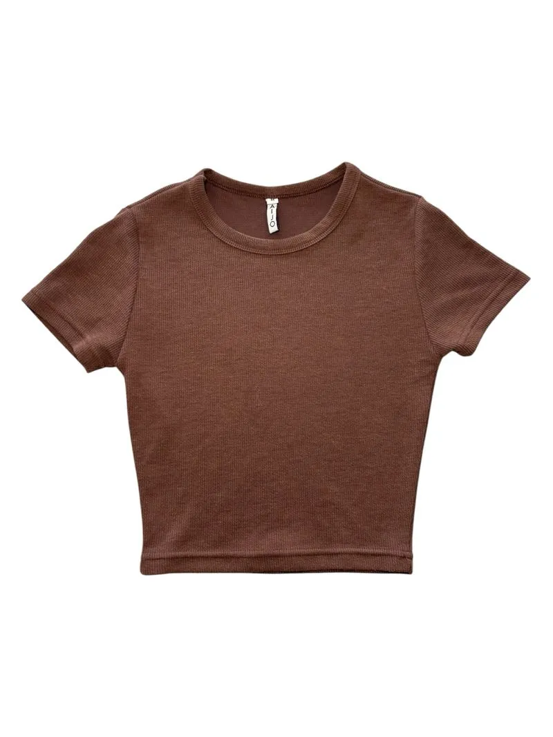 Aijo Brown Crop Top photo 1