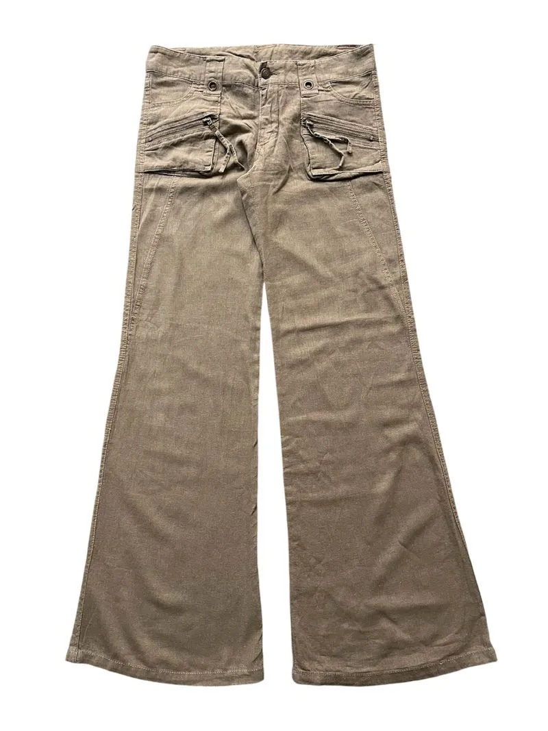 y2k Unknown GOA Style Linen Flared Pants photo 1