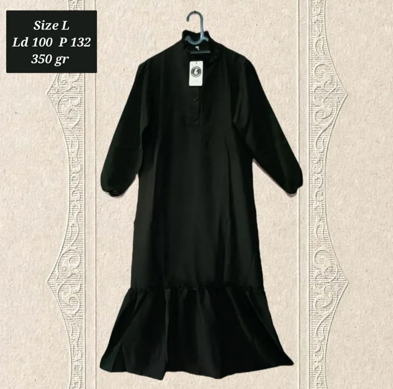 New gamis hitam size L  photo 1