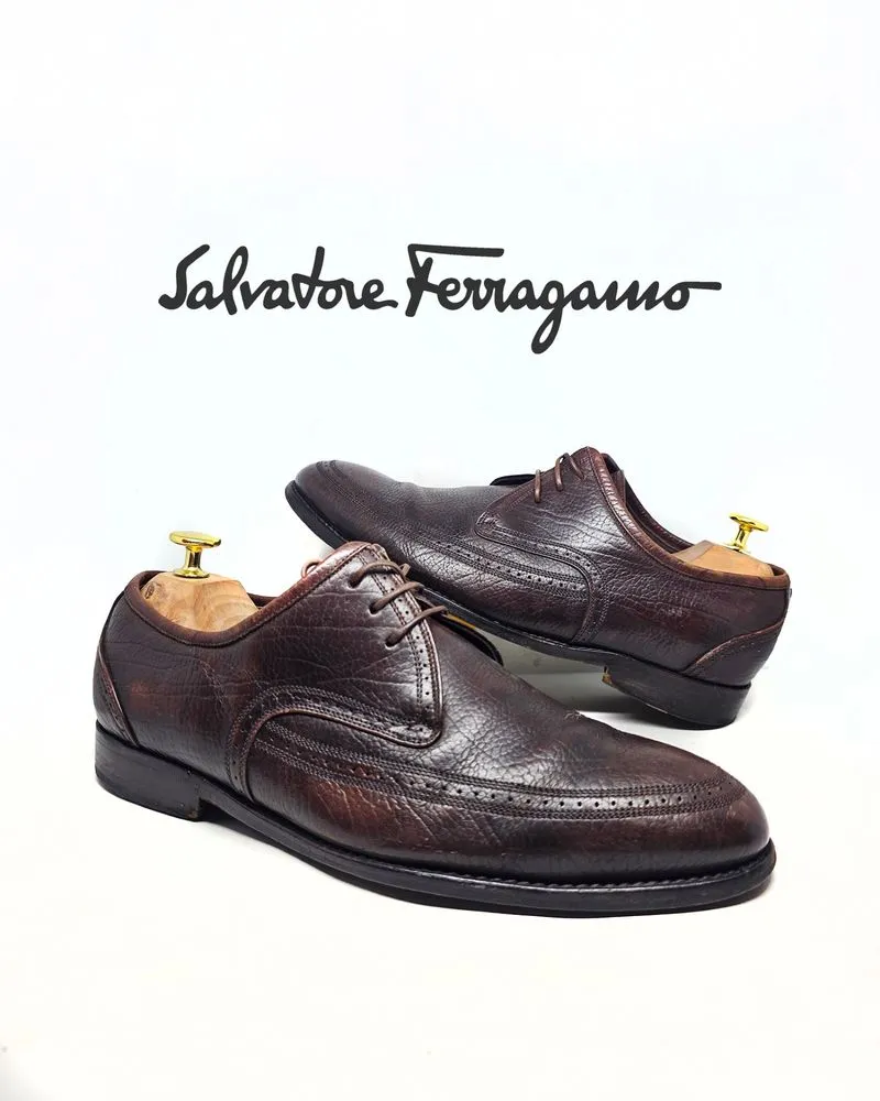 Salvatore Ferragamo Brogue Oxford Sepatu Formal Pria photo 1