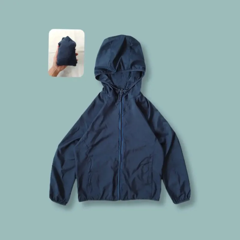 Jaket Parasut Lightweight Uniqlo Pocketable Navy Second  photo 1
