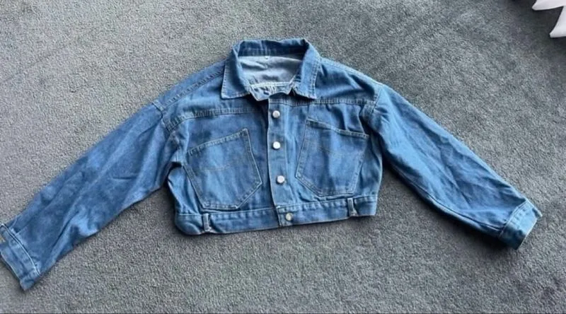 PRELOVED DENIM OUTER CROP💙 photo 1