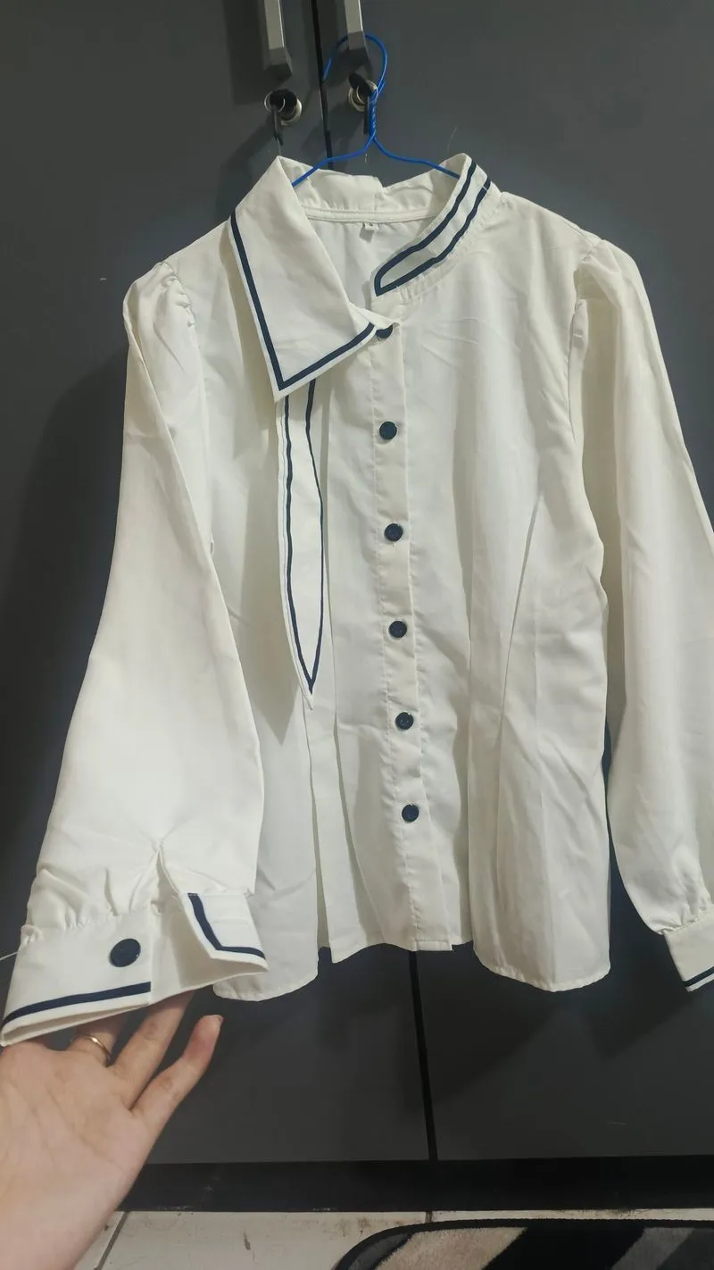Long Sleeves White Shirt | Wanita photo 1