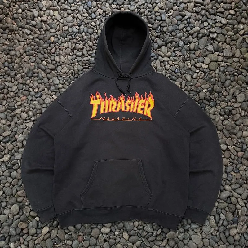 HOODIE THRASHER FLAME SUNFADED photo 1